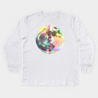 Holographic moon Kids Long Sleeve T-Shirt